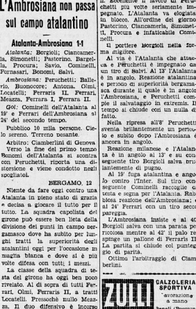 Atalanta-Ambrosiana Inter 1-1 (0-0)