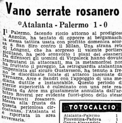 Atalanta-Palermo 1-0 (1-0)