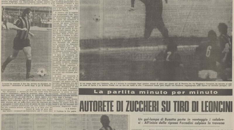 Catanzaro-Atalanta 1-1 (1-0)