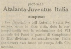 Atalanta-Juventus Italia  rinviata per motivi di ordine pubblico