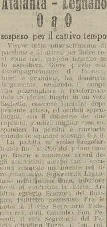 Atalanta-Legnano  sospesa per impraticabilità del campo al 38′